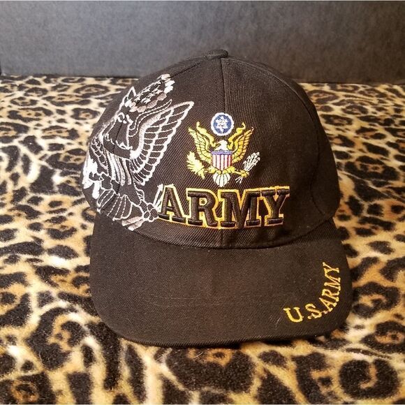 Cursedi Army Hat One Size Mostly Black‎ - Picture 1 of 6